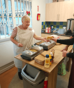 Photo of food being served