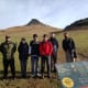 Group posing at bottom of Roseberry Topping